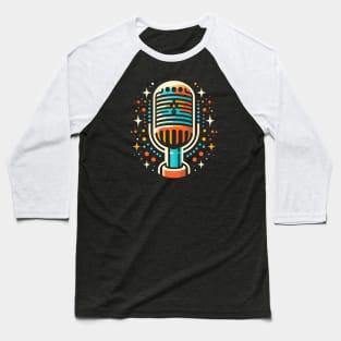retro hip hop microphone Baseball T-Shirt